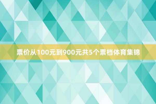 票价从100元到900元共5个票档体育集锦