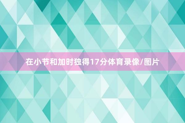 在小节和加时独得17分体育录像/图片