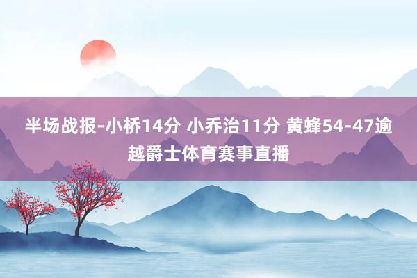 半场战报-小桥14分 小乔治11分 黄蜂54-47逾越爵士体育赛事直播