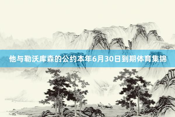 他与勒沃库森的公约本年6月30日到期体育集锦