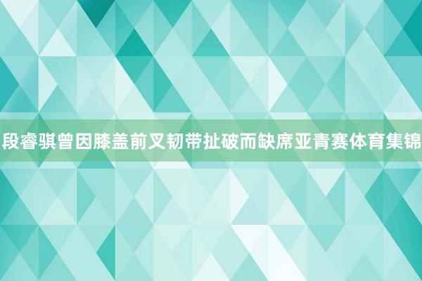 段睿骐曾因膝盖前叉韧带扯破而缺席亚青赛体育集锦