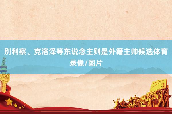 别利察、克洛泽等东说念主则是外籍主帅候选体育录像/图片