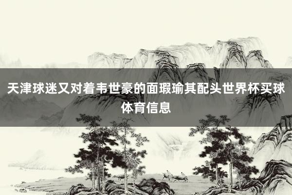 天津球迷又对着韦世豪的面瑕瑜其配头世界杯买球体育信息