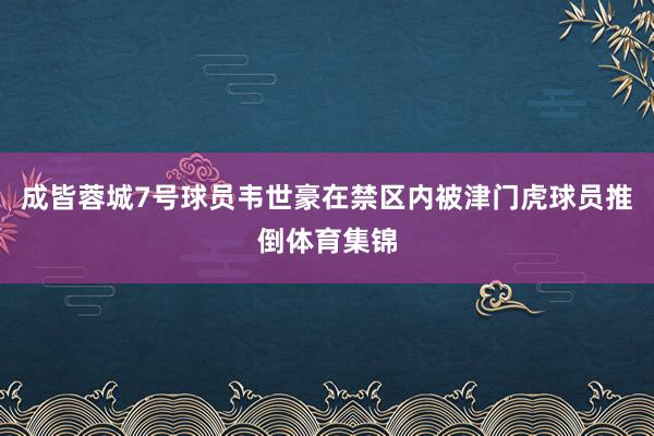成皆蓉城7号球员韦世豪在禁区内被津门虎球员推倒体育集锦