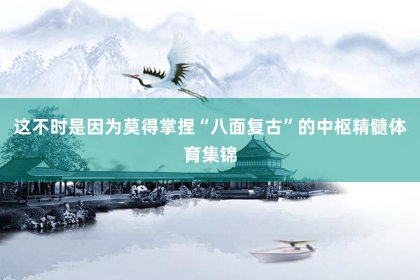 这不时是因为莫得掌捏“八面复古”的中枢精髓体育集锦