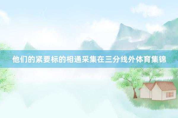 他们的紧要标的相通采集在三分线外体育集锦