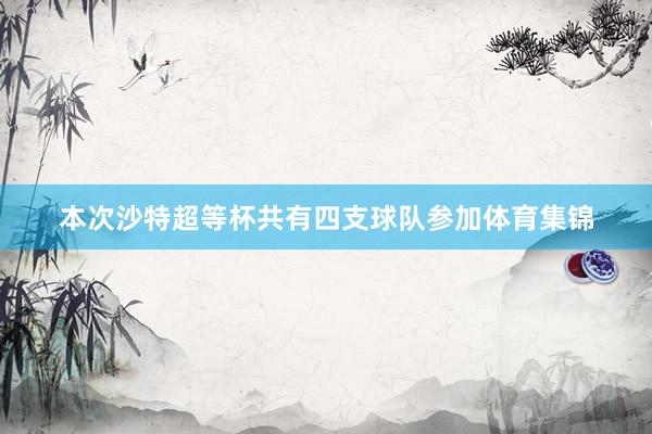 本次沙特超等杯共有四支球队参加体育集锦