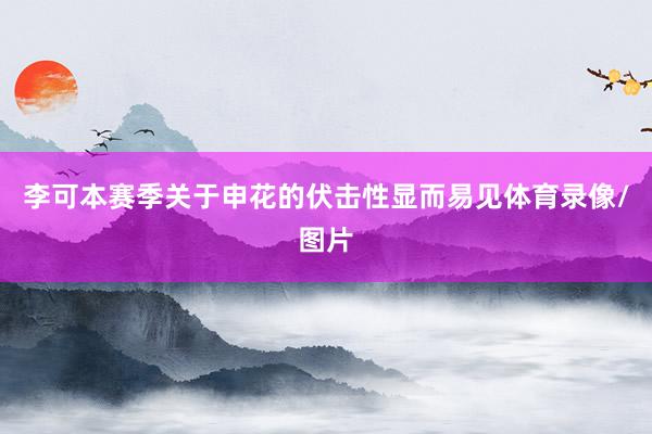李可本赛季关于申花的伏击性显而易见体育录像/图片