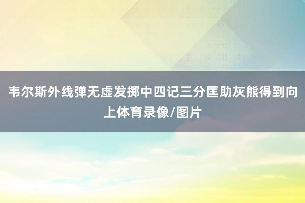 韦尔斯外线弹无虚发掷中四记三分匡助灰熊得到向上体育录像/图片