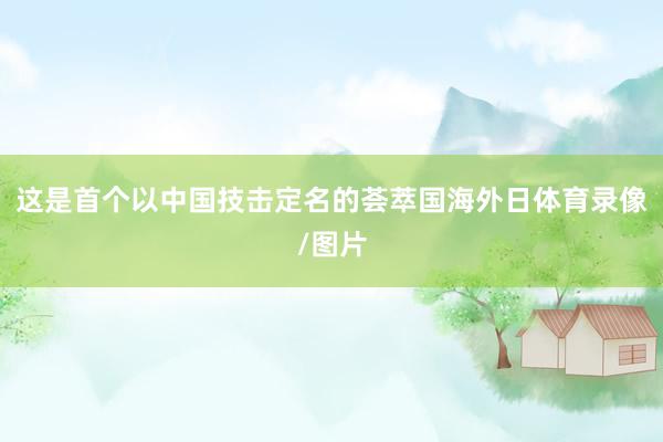 这是首个以中国技击定名的荟萃国海外日体育录像/图片