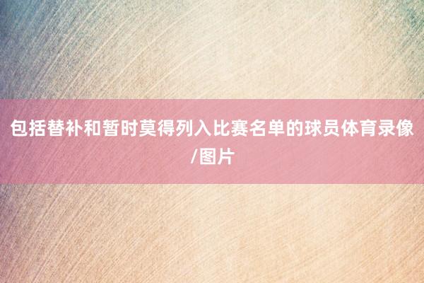 包括替补和暂时莫得列入比赛名单的球员体育录像/图片
