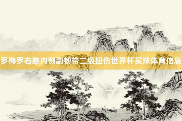 罗梅罗右膝内侧副韧带二级扭伤世界杯买球体育信息