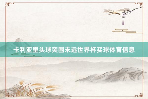 卡利亚里头球突围未远世界杯买球体育信息