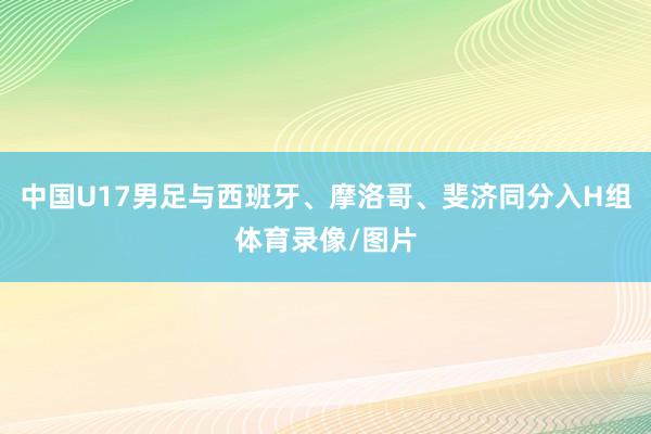 中国U17男足与西班牙、摩洛哥、斐济同分入H组体育录像/图片