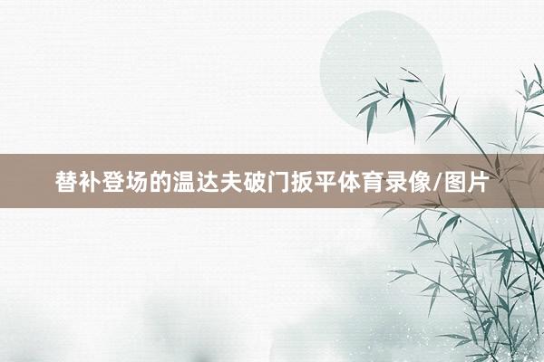 替补登场的温达夫破门扳平体育录像/图片