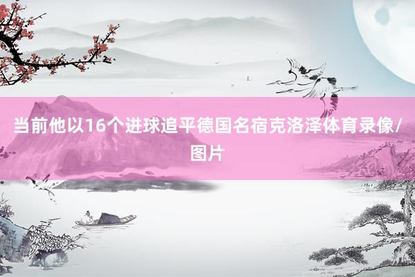 当前他以16个进球追平德国名宿克洛泽体育录像/图片